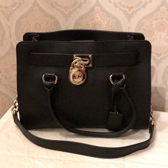 NWOT Michael Kors Black Textured bag - Picture 1 of 8